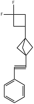 1-(3,3-difluorocyclobutyl)-3-(phenylethynyl)bicyclo[1.1.1]pentane Structure