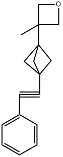 3-methyl-3-(3-(phenylethynyl)bicyclo[1.1.1]pentan-1-yl)oxetane Structure