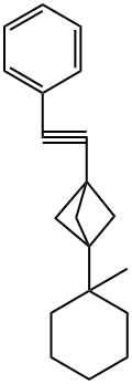 1-(1-methylcyclohexyl)-3-(phenylethynyl)bicyclo[1.1.1]pentane Structure