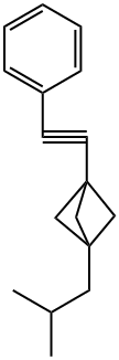 1-isobutyl-3-(phenylethynyl)bicyclo[1.1.1]pentane Structure