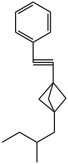 1-(2-methylbutyl)-3-(phenylethynyl)bicyclo[1.1.1]pentane Structure