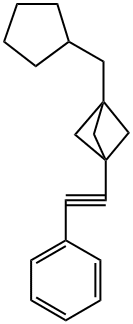 1-(cyclopentylmethyl)-3-(phenylethynyl)bicyclo[1.1.1]pentane Structure