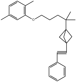 1-(5-(2,5-dimethylphenoxy)-2-methylpentan-2-yl)-3-(phenylethynyl)bicyclo[1.1.1]pentane Structure