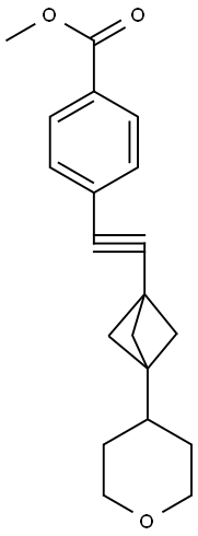 methyl 4-((3-(tetrahydro-2H-pyran-4-yl)bicyclo[1.1.1]pentan-1-yl)ethynyl)benzoate Structure