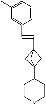 4-(3-(m-tolylethynyl)bicyclo[1.1.1]pentan-1-yl)tetrahydro-2H-pyran Structure