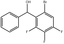 (6-bromo-2,3,4-trifluorophenyl)(phenyl)methanol Structure