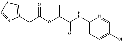 2-(5-Chloro-2-pyridinyl)amino-1-methyl-2-oxoethyl 4-thiazoleacetate Structure