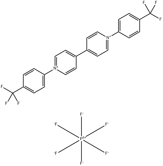 4,4'-Bipyridinium, 1,1'-bis[4-(trifluoromethyl)phenyl]-, hexafluorophosphate(1-) (1:2) Structure