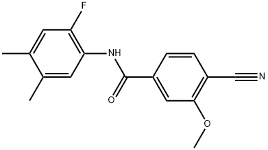 4-Cyano-N-(2-fluoro-4,5-dimethylphenyl)-3-methoxybenzamide Structure