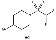 1-((Difluoromethyl)sulfonyl)piperidin-4-amine hydrochloride Structure