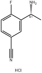 (R)-3-(1-Aminoethyl)-4-fluorobenzonitrile hydrochloride Structure