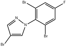 4-Bromo-1-(2,6-dibromo-4-fluorophenyl)-1H-pyrazole Structure