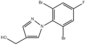 1-(2,6-Dibromo-4-fluorophenyl)-1H-pyrazole-4-methanol Structure