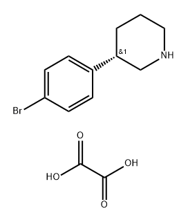 Piperidine, 3-(4-bromophenyl)-, ethanedioate (1:1), (3S)- 구조식 이미지