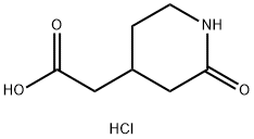 2-(2-Oxopiperidin-4-yl)acetic acid hydrochloride Structure