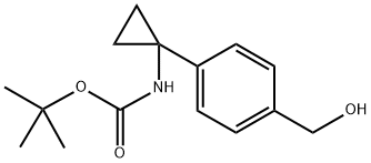 Carbamic acid, N-[1-[4-(hydroxymethyl)phenyl]cyclopropyl]-, 1,1-dimethylethyl ester 구조식 이미지