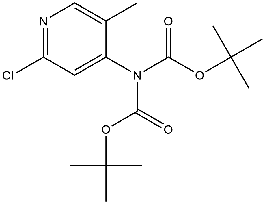 4-(bisBocamino)-2-chloro-5-methyl-pyridine Structure