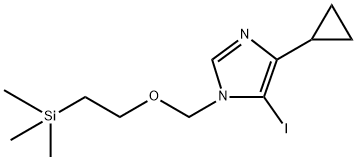 4-Cyclopropyl-5-iodo-1-((2-(trimethylsilyl)ethoxy)methyl)-1H-imidazole 구조식 이미지