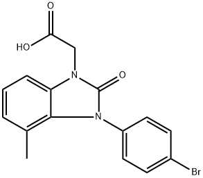 2-(3-(4-Bromophenyl)-4-methyl-2-oxo-2,3-dihydro-1H-benzo[d]imidazol-1-yl)acetic acid Structure