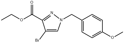 Ethyl 4-bromo-1-(4-methoxybenzyl)-1H-pyrazole-3-carboxylate Structure