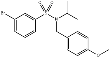 Benzenesulfonamide, 3-bromo-N-[(4-methoxyphenyl)methyl]-N-(1-methylethyl)- 구조식 이미지