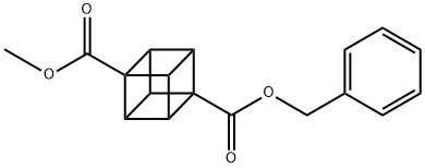 Pentacyclo[4.2.0.02,5.03,8.04,7]octane-1,4-dicarboxylic acid, 1-methyl 4-(phenylmethyl) ester Structure