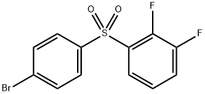 Benzene, 1-[(4-bromophenyl)sulfonyl]-2,3-difluoro- Structure