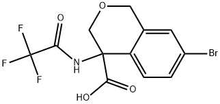 7-bromo-4-(2,2,2-trifluoroacetamido)isochromane-4-carboxylic acid 구조식 이미지