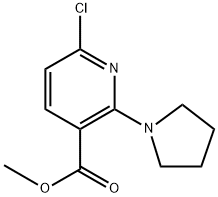 methyl 6-chloro-2-(pyrrolidin-1-yl)nicotinate Structure