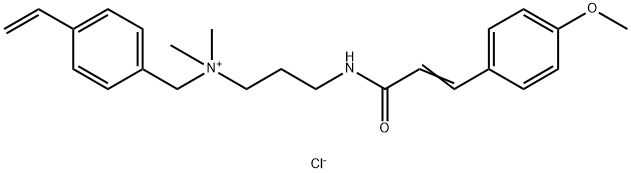 4-ethenyl-N-[3-[[3-(4-methoxyphenyl)-1-oxo-2-propen-1-yl]amino]propyl]-N,N-dimethylbenzenemethanaminium, chloride (1:1) Structure