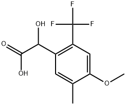 α-Hydroxy-4-methoxy-5-methyl-2-(trifluoromethyl)benzeneacetic acid Structure