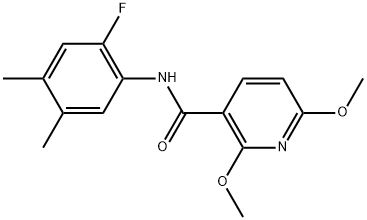 N-(2-Fluoro-4,5-dimethylphenyl)-2,6-dimethoxy-3-pyridinecarboxamide Structure