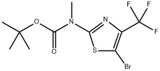 tert-Butyl (5-bromo-4-(trifluoromethyl)thiazol-2-yl)(methyl)carbamate Structure