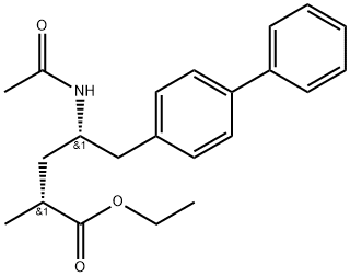 [1,1'-Biphenyl]-4-pentanoic acid, γ-(acetylamino)-α-methyl-, ethyl ester, (αR,γS)-rel- Structure