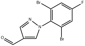 1-(2,6-Dibromo-4-fluorophenyl)-1H-pyrazole-4-carboxaldehyde Structure