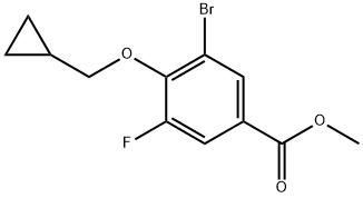 Methyl 3-bromo-4-(cyclopropylmethoxy)-5-fluorobenzoate 구조식 이미지