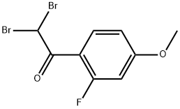 2,2-Dibromo-1-(2-fluoro-4-methoxyphenyl)ethanone Structure