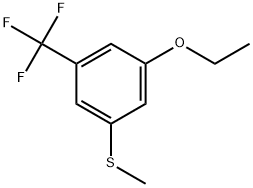 (3-Ethoxy-5-(trifluoromethyl)phenyl)(methyl)sulfane Structure