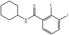 N-cyclohexyl-2-fluoro-3-iodobenzamide 구조식 이미지