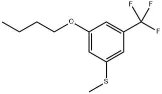 (3-Butoxy-5-(trifluoromethyl)phenyl)(methyl)sulfane Structure