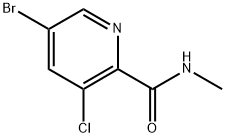 5-Bromo-3-chloro-N-methylpicolinamide Structure