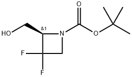 tert-Butyl (R)-3,3-difluoro-2-(hydroxymethyl)azetidine-1-carboxylate Structure