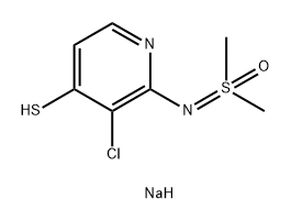 4-Pyridinethiol, 3-chloro-2-[(dimethyloxido-λ4-sulfanylidene)amino]-, sodium salt (1:1) Structure