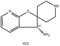 (R)-3H-Spiro[furo[2,3-b]pyridine-2,4'-piperidin]-3-amine hydrochloride Structure