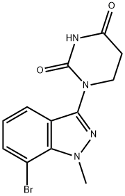 1-(7-Bromo-1-methyl-1H-indazol-3-yl)dihydro-2,4(1H,3H)-pyrimidinedione Structure