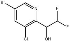1-(5-Bromo-3-chloropyridin-2-yl)-2,2-difluoroethan-1-ol 구조식 이미지