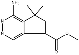 Methyl 1-amino-7,7-dimethyl-6,7-dihydro-5H-cyclopenta[d]pyridazine-5-carboxylate Structure