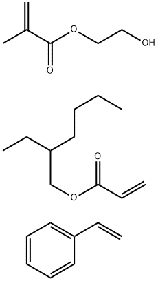 2-Propenoic acid, 2-methyl-, 2-hydroxyethyl ester, polymer with ethenylbenzene and 2-ethylhexyl 2-propenoate Structure