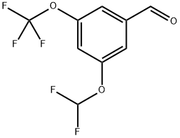 3-(difluoromethoxy)-5-(trifluoromethoxy)benzaldehyde Structure