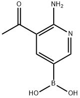 Boronic acid, B-(5-acetyl-6-amino-3-pyridinyl)- Structure